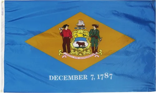 Annin Flagmakers Bandera del estado de Delaware fabricada en Estados Unidos según las especificaciones de diseño oficiales del estado, 3 x 5 pies