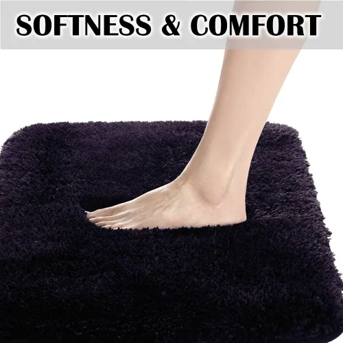 Miniatura 4 de Suchtale - Alfombra de baño antideslizante, tapete de baño de microfibra suave, absorbente de agua, peluda, lavable a máquina, para regadera, 16 x