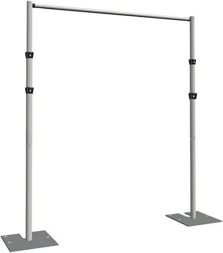 Miniatura 8 de Soporte Portátil de Pipe and Drape con Base Resistente para Telón de Fondo, Marco de Metal ADJ y Base de Metal Pesado para Bodas, Fiestas