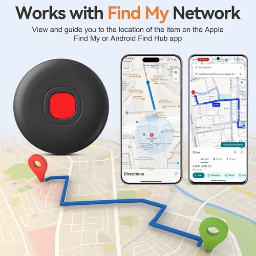 Miniatura 3 de Etiquetas de seguimiento de aire 2026 para Android o iOS, etiquetas inteligentes Bluetooth de doble sistema, aplicación Find My o Google'S Find Hub