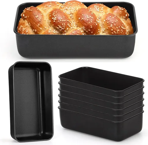 Miniatura 20 de P&P CHEF Juego de moldes para pan, moldes para pan de 9 x 5 pulgadas, moldes de acero inoxidable para pan y pastel de lasaña, saludable y no tóxico
