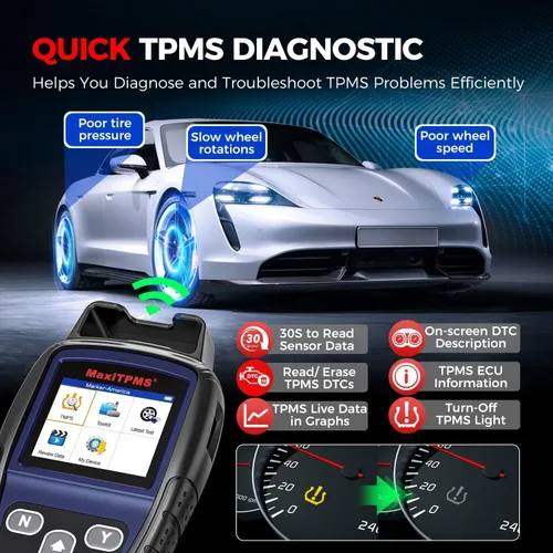 Miniatura 7 de Autel MaxiTPMS TS501 PRO herramienta de programación TPMS, igual que TS508, herramienta de reaprendizaje TPMS 2025 más nueva que TS501 TS408S