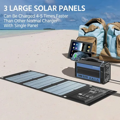 Miniatura 2 de Cargador solar de 30 W, panel solar QC3.0 USB y puertos 1CC (18V1.66A), panel plegable con alta tasa de conversión, cargador de teléfono solar