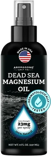 Miniatura 11 de Aromasong Spray de magnesio con lavanda - Fuerza extra (23 mg en cada pulverización) 8 oz - Atomizador de aceite de magnesio natural y puro