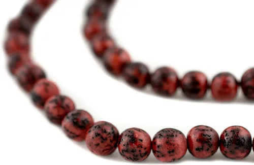 Miniatura 8 de The Bead Chest Cuentas redondas naturales de color rojo rubor (0.315 in)