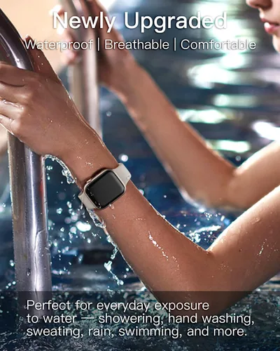 Miniatura 2 de Correa de silicona deportiva compatible con bandas de Apple Watch de 38mm 40mm 41mm 42mm 44mm 45mm 46mm 49mm para mujeres y hombres, correa