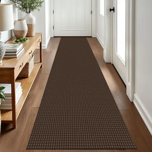 Miniatura 57 de EARTHALL Alfombra de pasillo 3x14 pies, alfombras lavables extra largas para pasillos, tejidas, antideslizante, alfombra trenzada para entrada