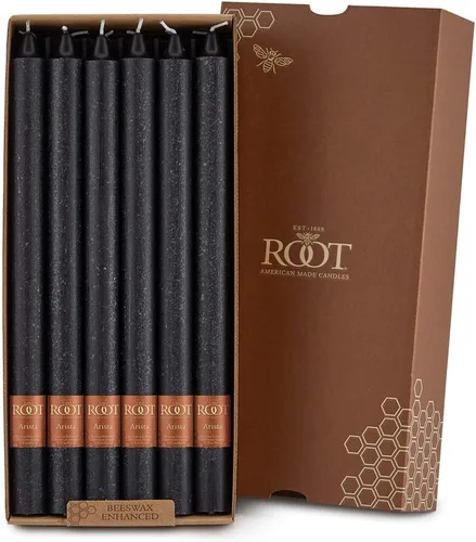 Miniatura 13 de Root Candles Juego de velas sin perfume de mezcla de cera de abeja prémium en caja, Arista Smooth, 9 pulgadas, piedra, 12