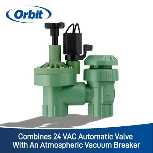 Miniatura 4 de Orbit 57604 - Paquete de 3 válvulas antisifón automáticas de 1 pulgada FPT serie 100 con control de flujo y reductor de 3/4 pulgadas