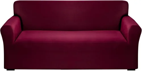 Miniatura 18 de Qubjus Funda de sofá moderna de alta elasticidad para sofá cama de dos cojines, funda de sofá sólida antideslizante, lavable, protector de muebles