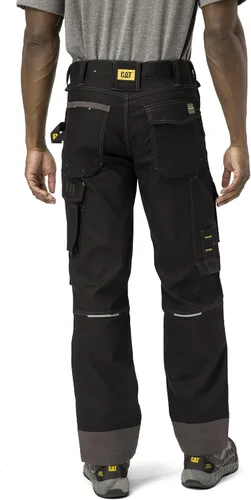 Miniatura 3 de CAT H2O Defender - Pantalones de trabajo resistentes al agua para hombre con rodillas reforzadas, bolsillo tipo cargo con fuelle y bolsas