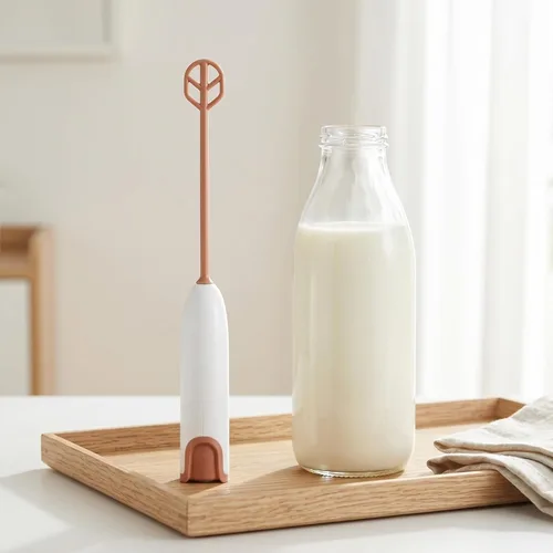 Miniatura 5 de Wakauto Mezclador eléctrico de mano para leche en polvo y bebidas, pequeño agitador portátil para botellas y tazas, mezclador compacto fácil