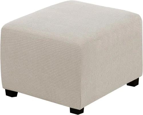 Miniatura 89 de H.VERSAILTEX Funda otomana rectangular de 29 a 34 pies para reposapiés, fundas protectoras para reposapiés, con tela jacquard elástica, gruesa