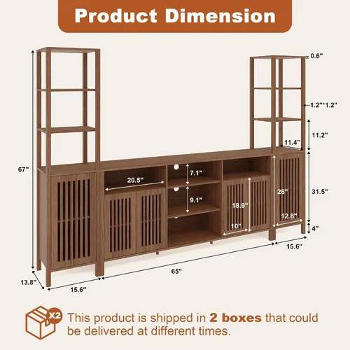 Miniatura 2 de IDEALHOUSE Moderno soporte de TV para televisores de hasta 70 pulgadas, soportes de televisión, consolas de TV, consolas multimedia para sala