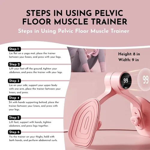 Miniatura 7 de Dispositivo de ejercicio de muslos para suelo pélvico, portátil, sistema Kegel, ejercitador de fortalecimiento para hombres y mujeres, músculo