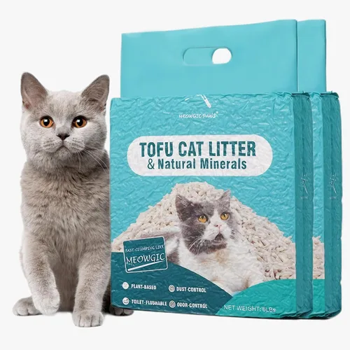 Arena para gatos a base de plantas, control de olores, arena para gatos de tofu de aglutinación rápida, 12 libras, control de polvo de bajo