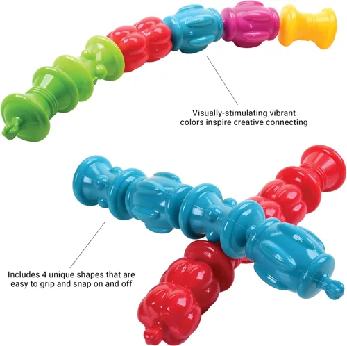 Miniatura 2 de Constructive Playthings Juego de cuentas coloridas para niños y niños pequeños a partir de 1 año, juego de juguetes STEM para desarrollar artes