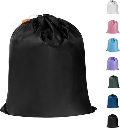 Miniatura 20 de Polecasa Bolsa de lavandería extra grande y resistente con asas duraderas y cierre de cordón, 28 x 36 pulgadas, bolsas de almacenamiento duraderas
