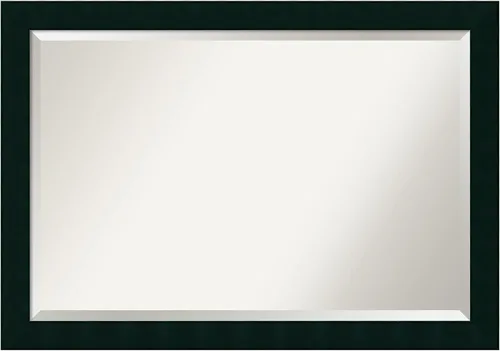 Miniatura 9 de Amanti Art Espejo de baño negro para sobre el fregadero, espejo de tocador rectangular negro Tribeca de 24 x 20 pulgadas, marco de madera pequeño