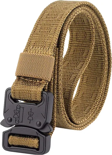 Miniatura 7 de Flygo - Cinturón táctico de nailon para hombre de 1.5 in, resistente, de liberación rápida