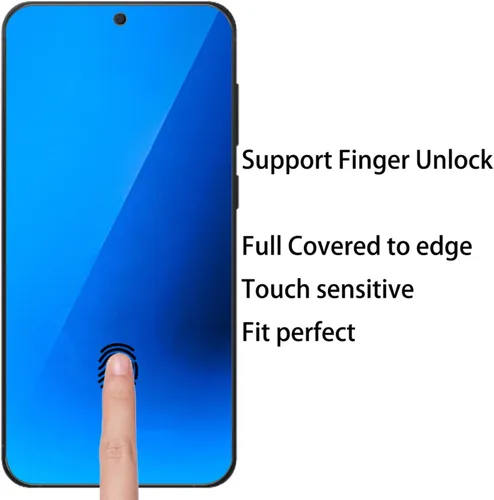 Miniatura 3 de Paquete de 2 vidrios templados de privacidad anti-azul para Samsung Galaxy S23 / Galaxy S22 Espejo Protector de pantalla anti-espía Película