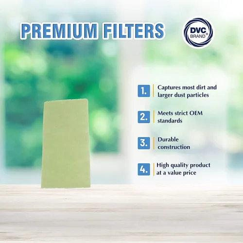 Miniatura 2 de DVC Filtro de vacío final de repuesto para aspiradoras verticales Hoover 40110004 WindTunnel, PowerMAX, sin bolsa y ancho Incluye 2 filtros