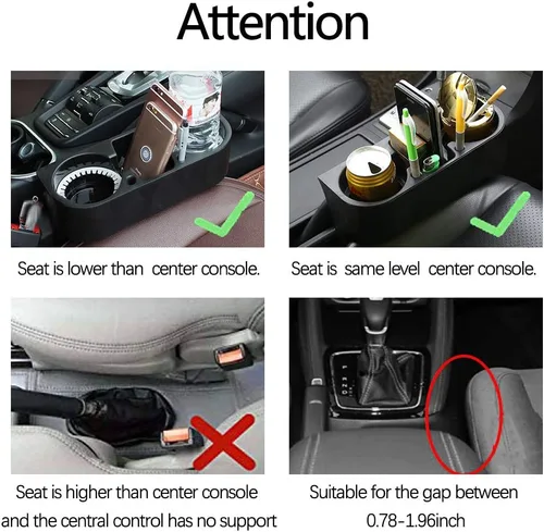 Miniatura 4 de Heart Horse Relleno de espacio para asiento de automóvil, bolsillo lateral de la consola, organizador de bolsillo para asiento de automóvil
