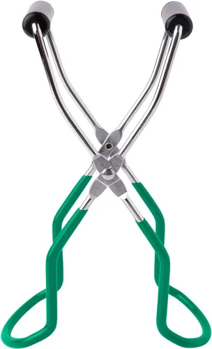 Miniatura 7 de Pinzas elevadoras de tarros de acero inoxidable con mango de agarre para cocina casera (verde)