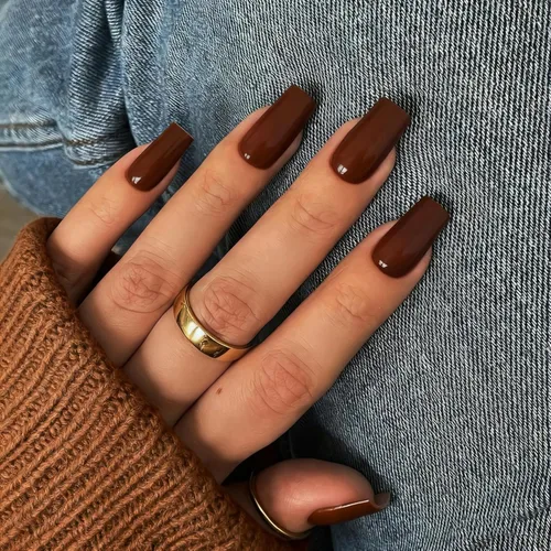Miniatura 22 de KQueenest Uñas postizas largas a presión con diseño de ojo de gato, cuadradas, medianas, color rojo oscuro con purpurina, ataúd, uñas acrílicas a
