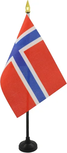 Miniatura 40 de AZ FLAG Bandera de mesa de Albania de 4 x 6 pulgadas - Bandera de escritorio albanesa 5.9 x 3.9 in - Tapa de lanza dorada