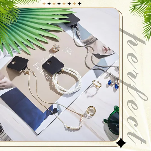Miniatura 4 de Ctosree 1000 unidades de pulseras autoadhesivas para exhibir tarjetas, collares, tarjetas de venta para llavero, aretes, collar, banda para el Negro