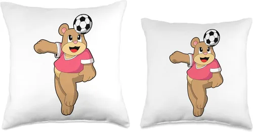 Miniatura 3 de Bear Soccer Player Soccer Sports Throw Pillow