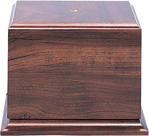 Base de madera de partícula con acabado de cereza de 5 pulgadas de alto para tazas, trofeos, premios, figuras, trofeo pepetual para platos
