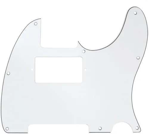 Miniatura 18 de Musiclily - Golpeador de 8 agujeros, humbucker, para Fender Telecaster estadounidense/mexicana de estilo moderno, guitarra eléctrica, 1 capa, negro