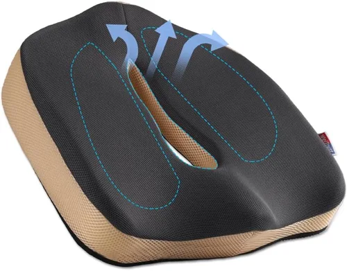 Miniatura 8 de Cojín de asiento para aliviar el dolor de coxis, cojín de espuma viscoelástica para silla de oficina y automóvil, almohadilla ergonómica para silla