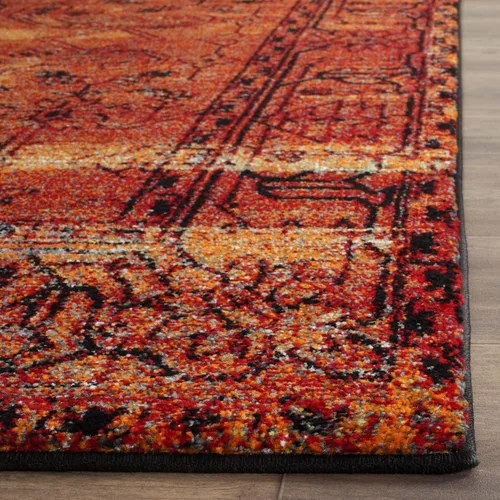 Miniatura 3 de SAFAVIEH Vintage Hamadan Collection - Alfombra de pasillo, 2 pies 3 pulgadas x 8 pies, naranja, diseño oriental tradicional persa, no desprende