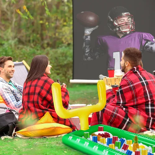 Miniatura 4 de Paquete de 2 enfriadores inflables de campo de fútbol, decoración de fiesta de fútbol, barra inflable para servir hielo para suministros de fiesta