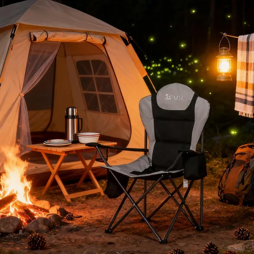 Miniatura 2 de Seazul Sillas de camping para adultos, silla de campamento, sillas plegables para exteriores, soporta 380 libras, sillas portátiles de viaje
