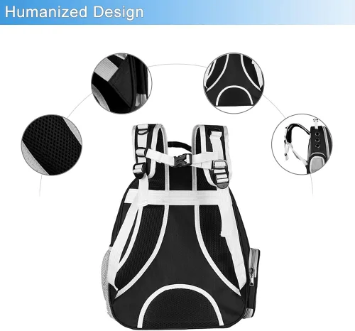 Miniatura 5 de Mochila para llevar a tu mascota (gatos, perros, conejos, etc.), aprobada por aerolíneas, mochila transparente con cápsula y ventilación