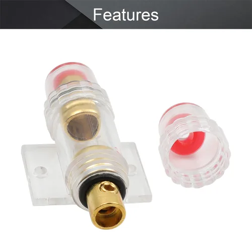 Miniatura 3 de Fielect Portafusibles AGU en línea con fusible de 80 amperios para audio de coche, amplificador de alarma, audio de camión, compresores 80A 1 pieza