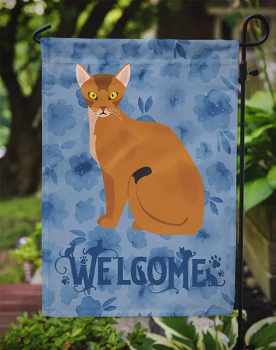 Miniatura 3 de Caroline's Treasures CK5005GF Bandera de bienvenida de gato abisinio para buzón, bandera decorativa para patio exterior, obras de arte de patio