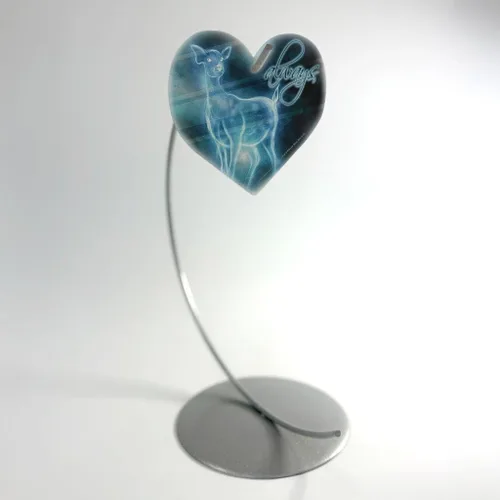 Miniatura 7 de Harry Potter - Always Patronus - Accesorio de impresión acrílica colgante en forma de corazón - Perfecto para regalar o coleccionar Heart shaped