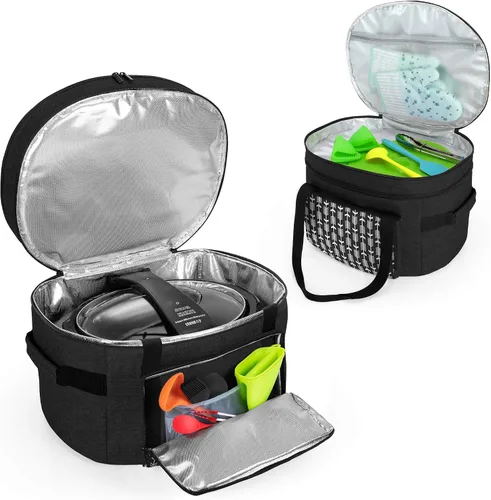 Miniatura 3 de Yarwo Bolsa de viaje para olla de cocción lenta mejorada 2026 con tabla inferior compatible con Crock-Pot y Hamilton Beach de 6, 7, 8 cuartos