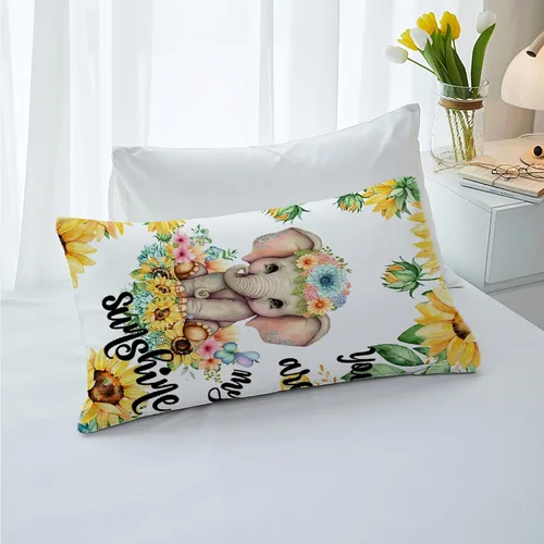 Miniatura 4 de Juego de funda de edredón de 3 piezas con diseño de perezosos de hojas de otoño (tamaño individual) con 2 fundas de almohada, juego de funda