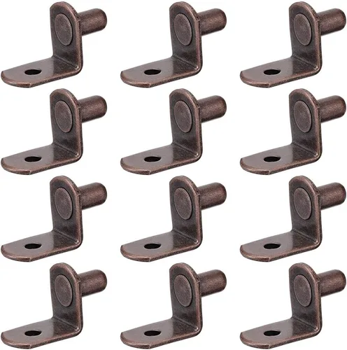 uxcell Clavija de soporte para estante, soporte de 0.236 in en L, estante de armario de muebles, clavijas de soporte con agujero, para muebles de