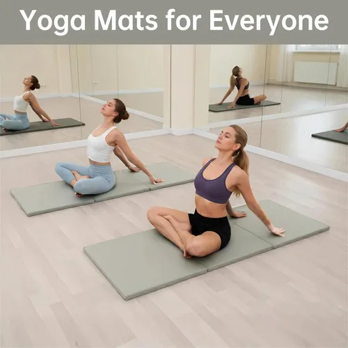 Miniatura 7 de Foldable Yoga Mat, 2 Inches Extra Thick Non-Slip Design Fitness Mats