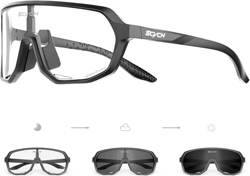 Miniatura 7 de SCVCN Photochromic Cycling Glasses Men Women Clear Sports Sunglasses UV400 Protection for Cycling Running Baseball mtb S63 A15 Fotocrómico