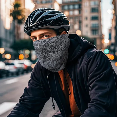 Miniatura 8 de Bilymate Polaina de cuello refrescante de cachemira gris, protección solar UPF 50+, malla transpirable, bandana sin costuras para hombres y mujeres