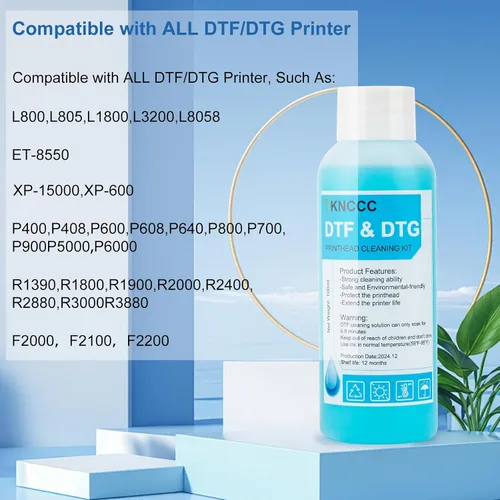 Miniatura 2 de Potente kit de limpieza de cabezal de impresión para todas las impresoras DTF DTG Solución de limpieza DTF para impresoras de película