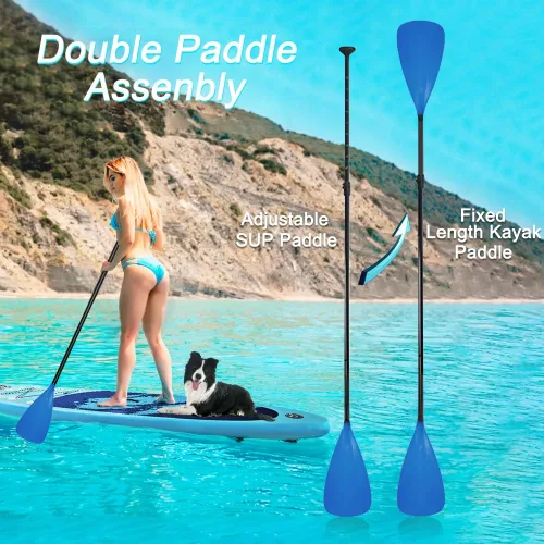 Miniatura 6 de LBW SUP Paddle Board Paddle Stand Up Paddleboard Paddles - 3 o 4 piezas de aleación flotante portátil SUP Kayak Paddle ajustable de 2 lados Paleta